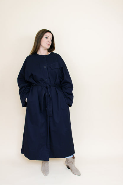 LOVECHILD 1979 Veda Collarless Trench Jacket Size 10