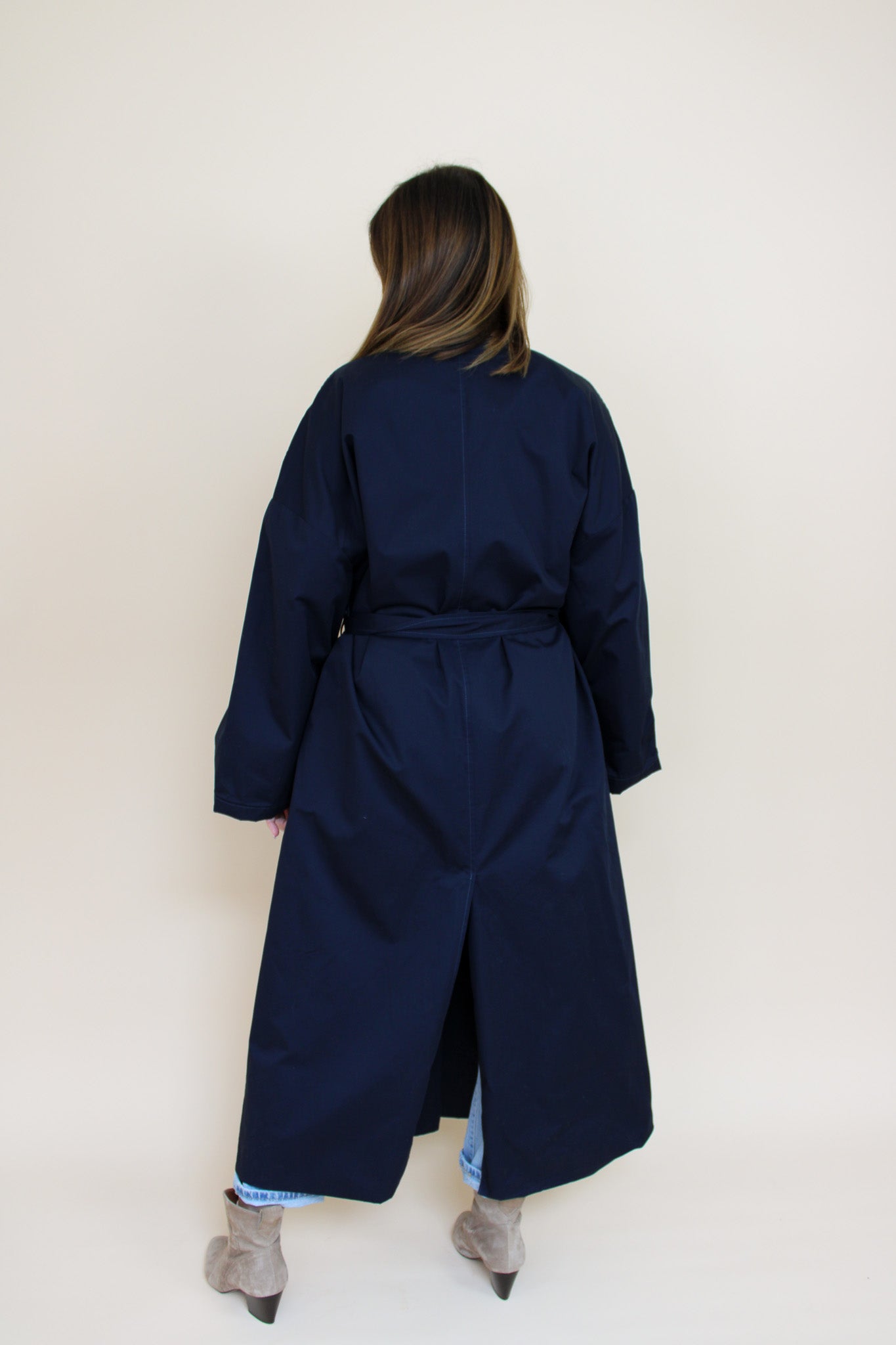 LOVECHILD 1979 Veda Collarless Trench Jacket Size 10