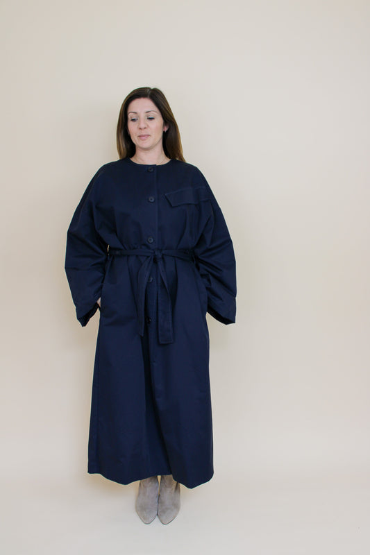 LOVECHILD 1979 Veda Collarless Trench Jacket Size 10