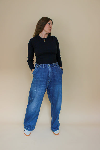 ORDINARY FITS Loose Fit Distressed Jeans Size 34" (adjustable)