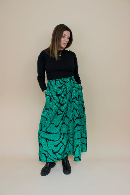 GESTUZ Aylingz Print Midi Skirt Size 12