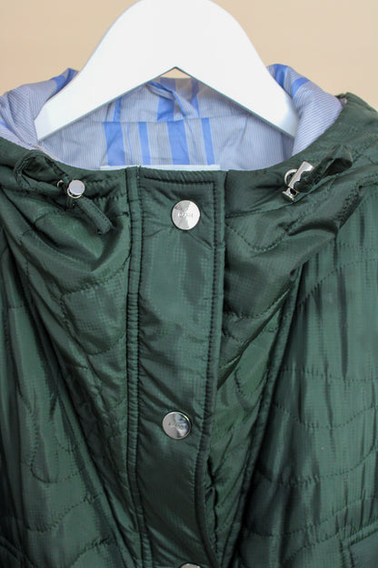 GANNI Quilted recycled polyester oversize cape coat Size XS