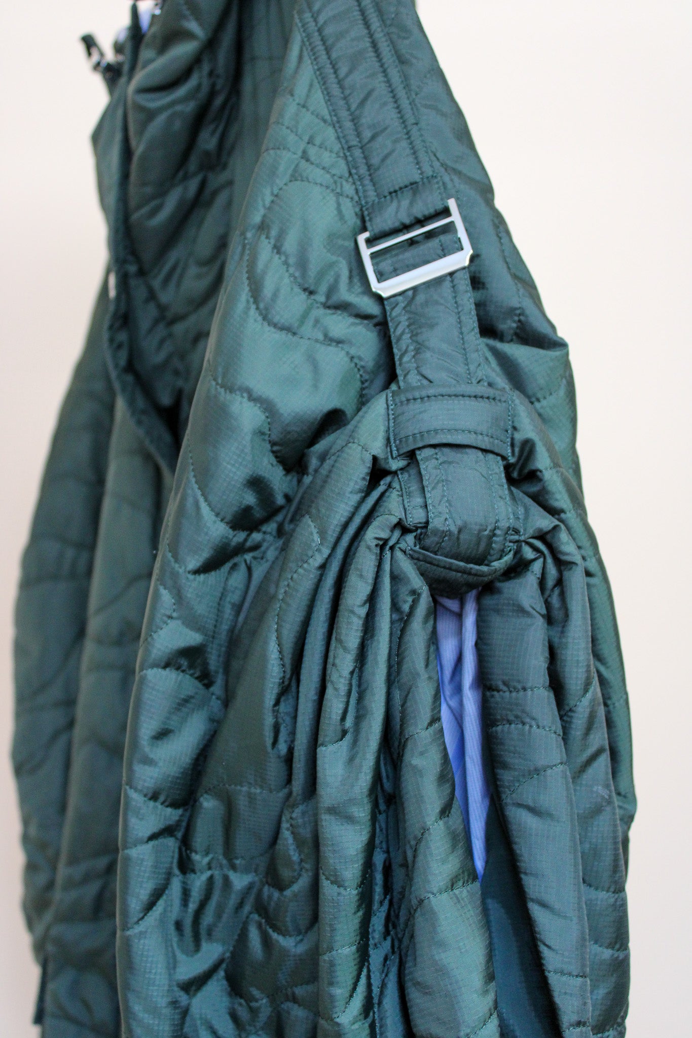 GANNI Quilted recycled polyester oversize cape coat Size XS