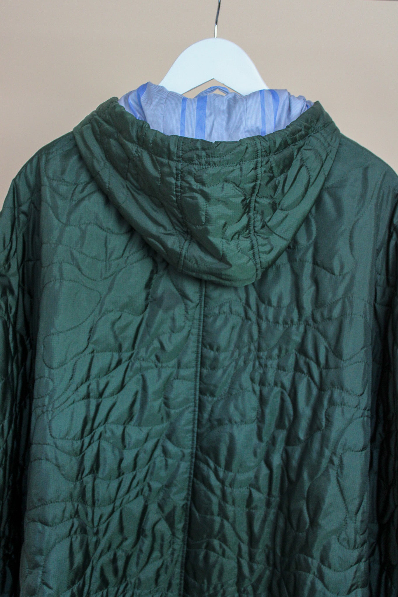 GANNI Quilted recycled polyester oversize cape coat Size XS