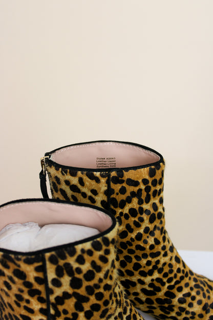 J CREW Leopard Haircalf Maya Boot Size 7