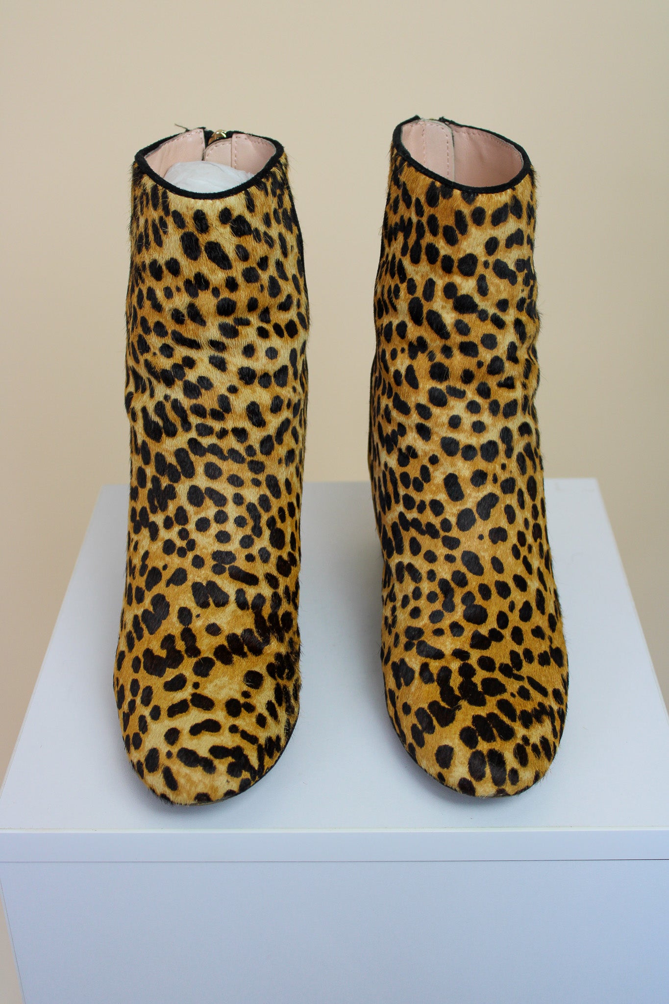 J CREW Leopard Haircalf Maya Boot Size 7