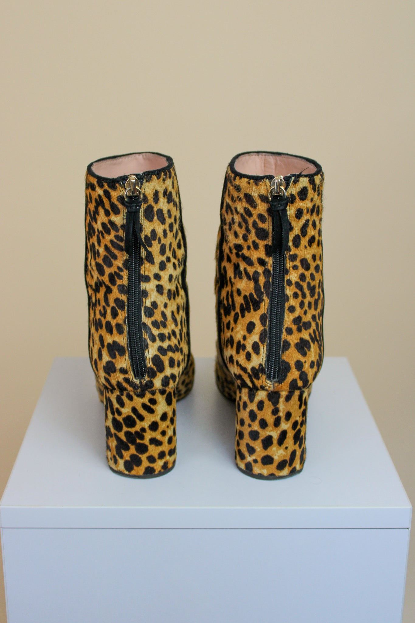 J CREW Leopard Haircalf Maya Boot Size 7