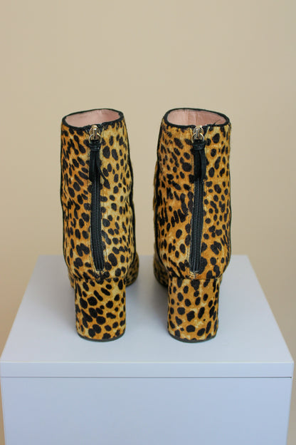 J CREW Leopard Haircalf Maya Boot Size 7
