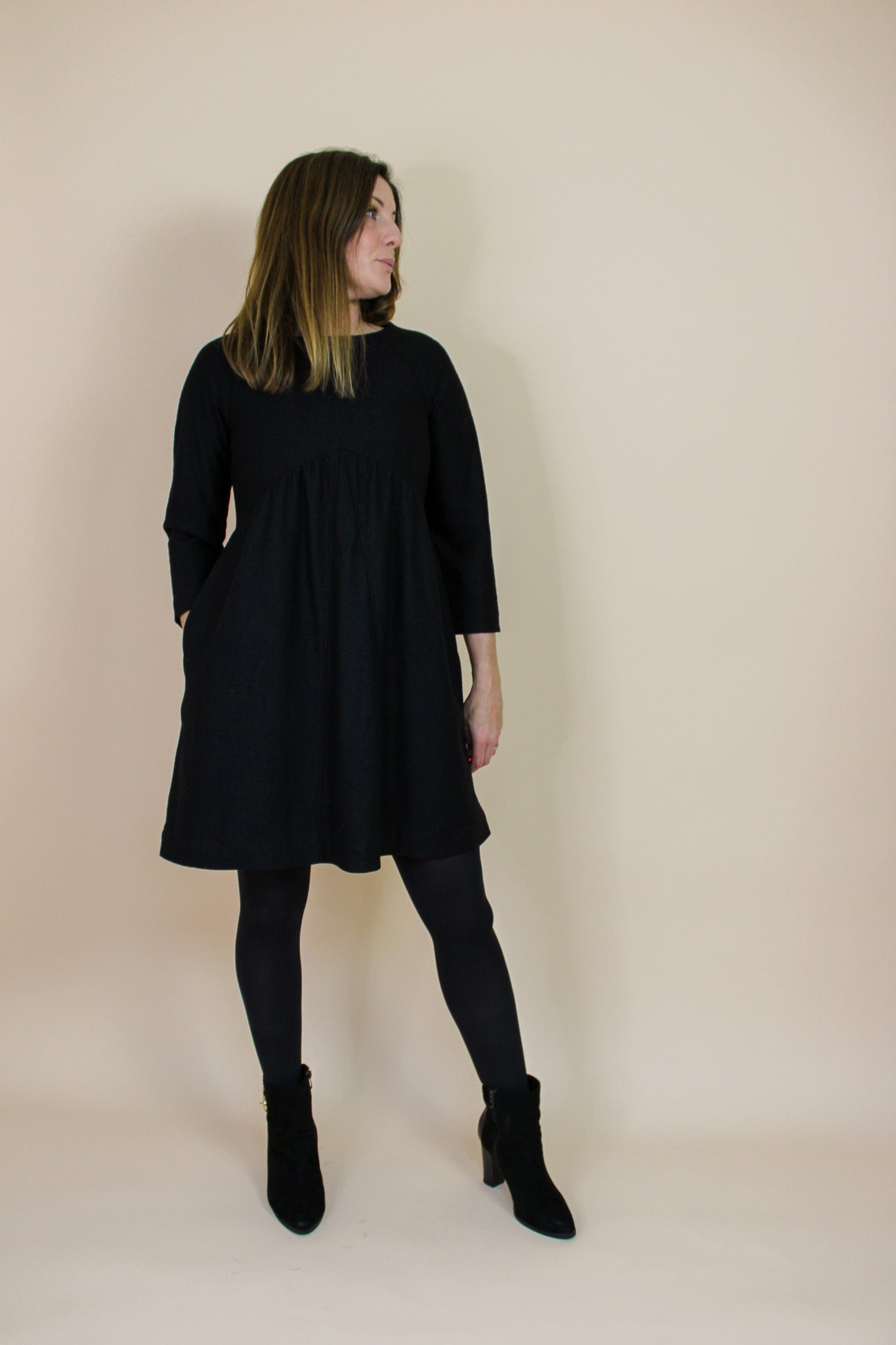 WON HUNDRED Dream Wool Mix Mini Dress Size 8-10