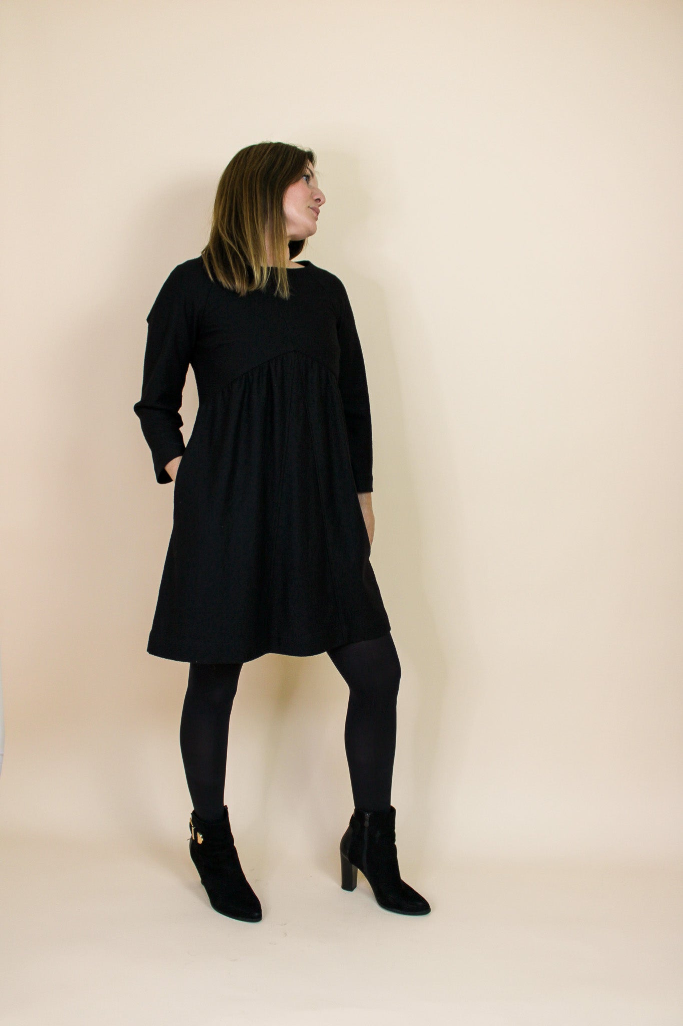 WON HUNDRED Dream Wool Mix Mini Dress Size 8-10