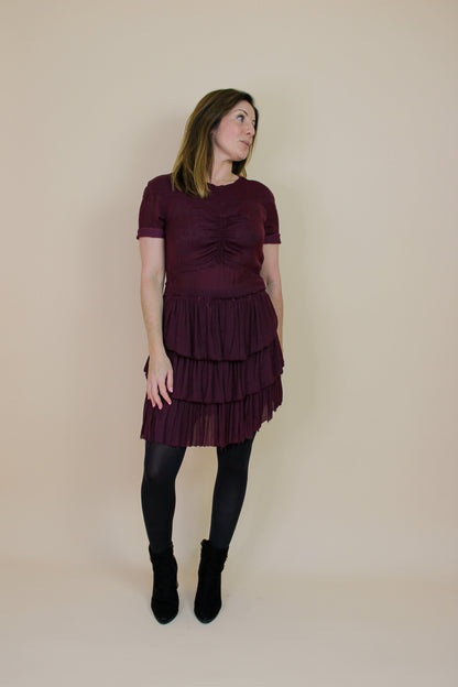 ISABEL MARANT Raw Edge Ruffle Mini Dress Size 10-12