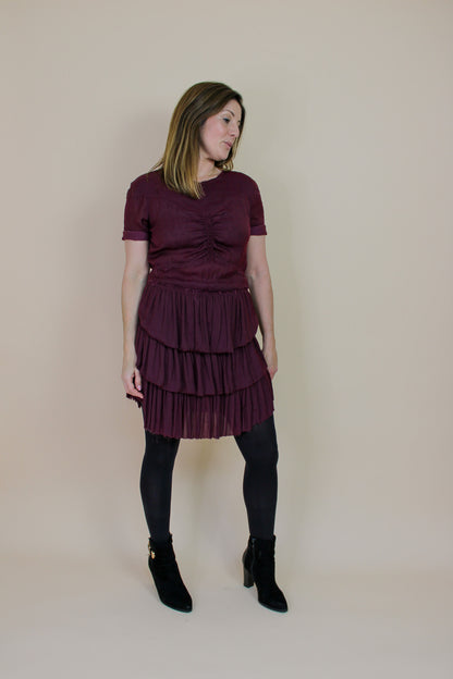 ISABEL MARANT Raw Edge Ruffle Mini Dress Size 10-12