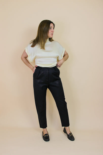 WHISTLES Snake Print Tapered Trousers Size 8