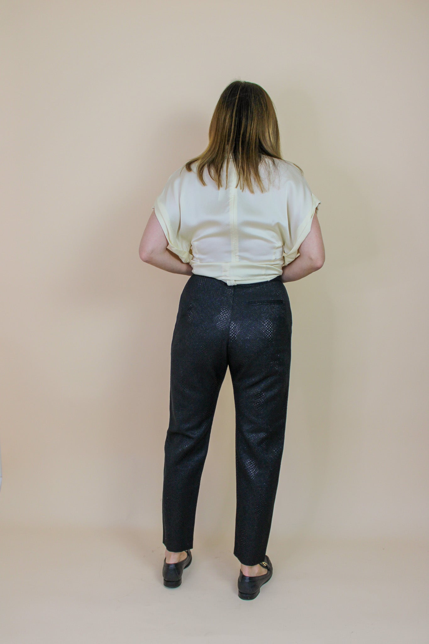 WHISTLES Snake Print Tapered Trousers Size 8