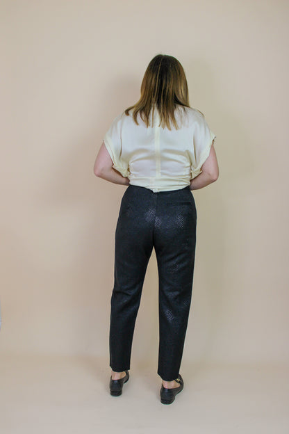 WHISTLES Snake Print Tapered Trousers Size 8