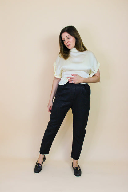 WHISTLES Snake Print Tapered Trousers Size 8