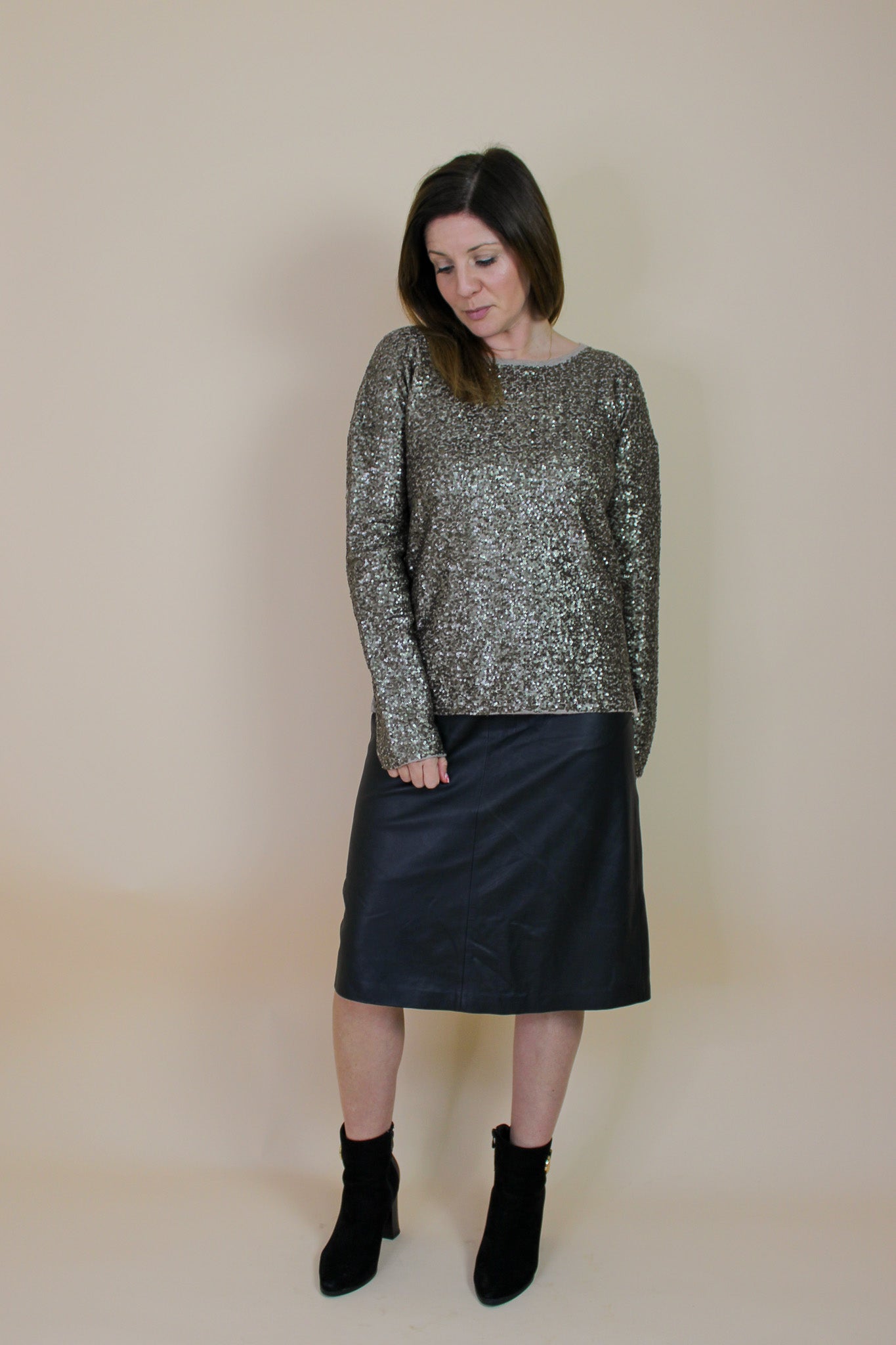 ZADIG & VOLTAIRE Deluxe Sequin Embellished Wool Jumper Size M