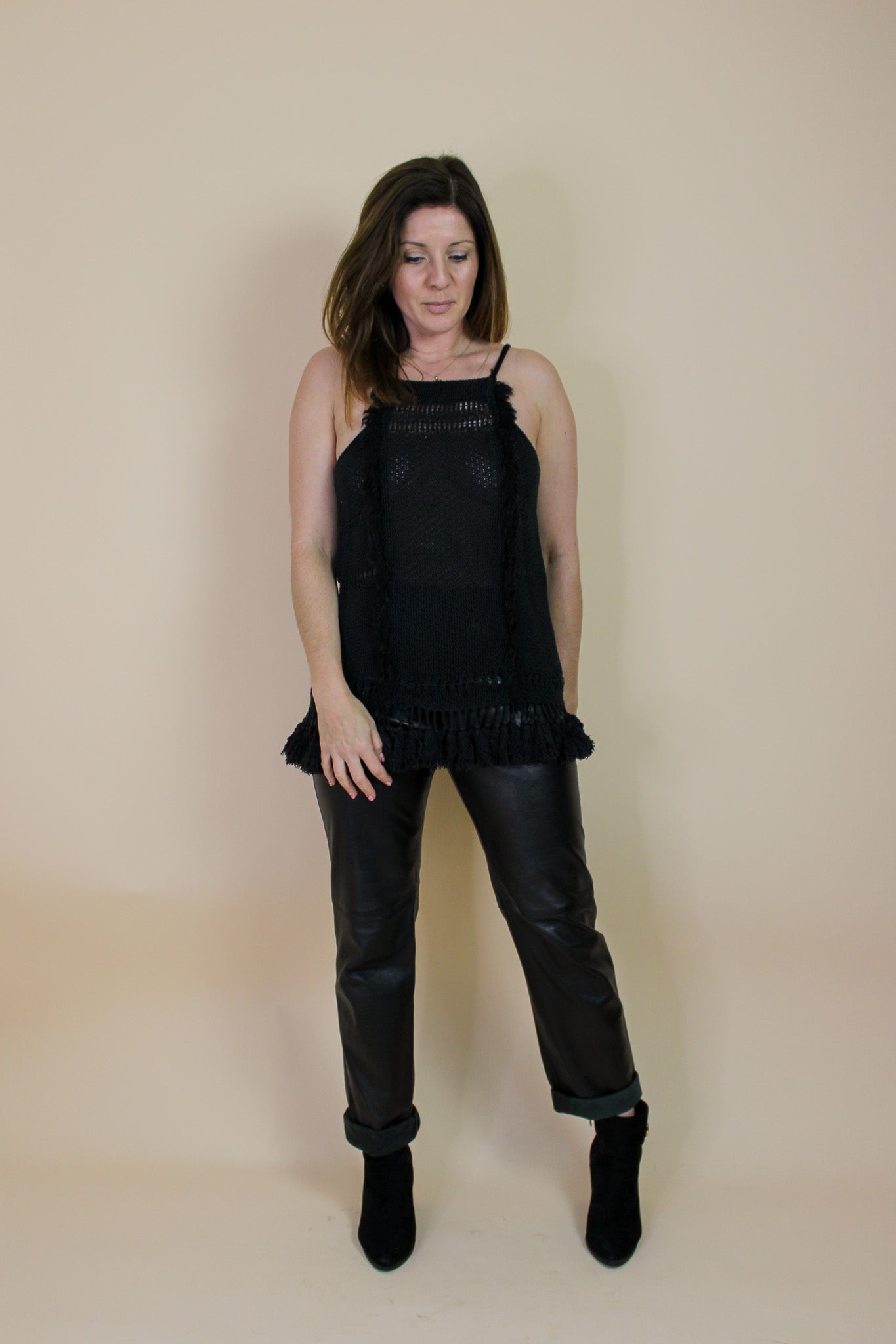 ISABEL MARANT Crochet Tassel Detail Top Size 10