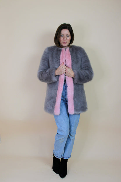 SHRIMPS Faux Fur Panel Jacket Size S