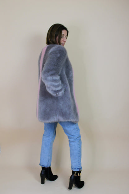 SHRIMPS Faux Fur Panel Jacket Size S