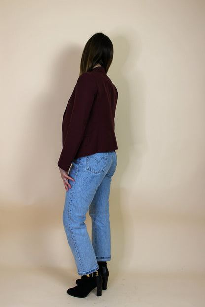 JIL SANDER Fitted Unlined Cropped Cotton blazer Size 8