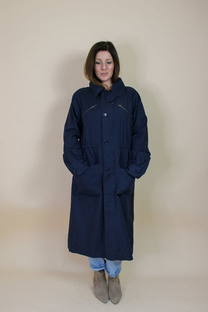 CURRENT ELLIOTT X CHARLOTTE GAINSBURG Cotton Drawstring Trench Coat Size 1