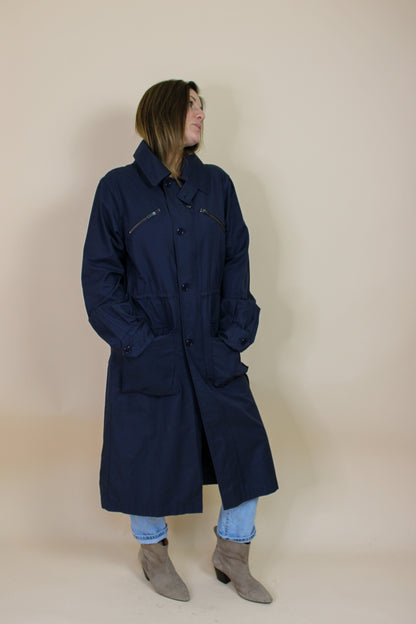 CURRENT ELLIOTT X CHARLOTTE GAINSBURG Cotton Drawstring Trench Coat Size 1