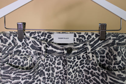 CURRENT ELLLIOTT Stiletto Leopard Print Mid Rise Skinny Jeans Size 26