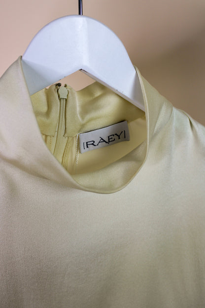 RAEY 100% Silk High-neck Fold-sleeve Top Size 10