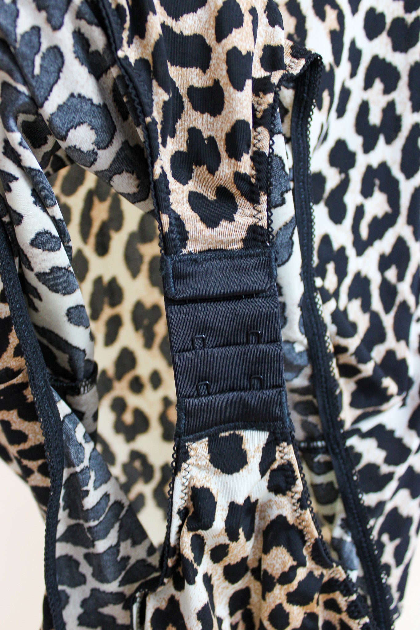 GANNI Leopard Print Long Sleeve Leotard Body Size L