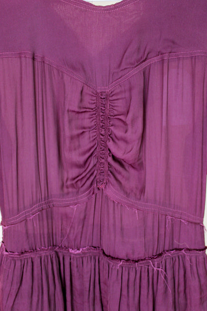 ISABEL MARANT Raw Edge Ruffle Mini Dress Size 10-12