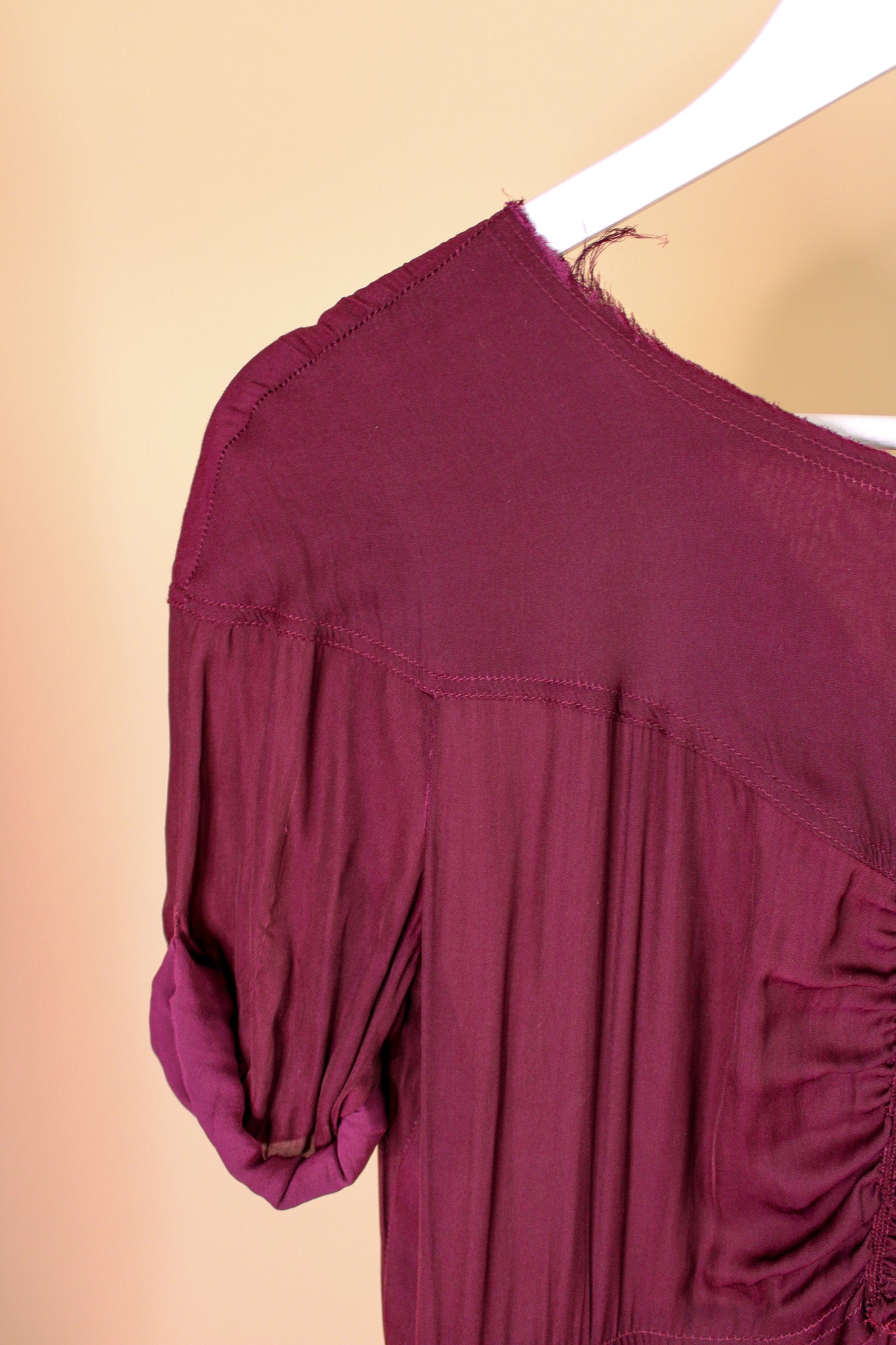 ISABEL MARANT Raw Edge Ruffle Mini Dress Size 10-12