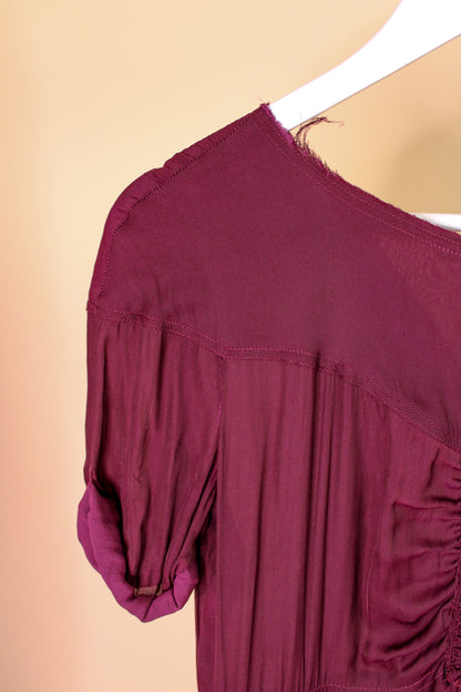 ISABEL MARANT Raw Edge Ruffle Mini Dress Size 10-12