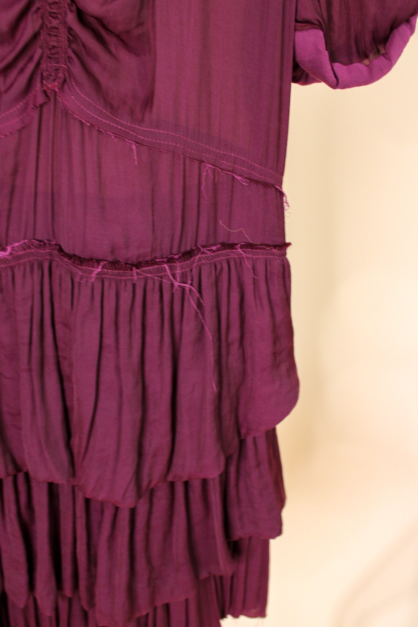 ISABEL MARANT Raw Edge Ruffle Mini Dress Size 10-12