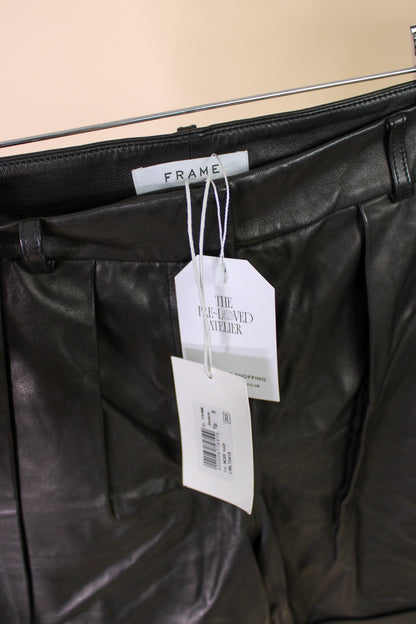 FRAME relaxed leather shorts Size 26" (8-10)