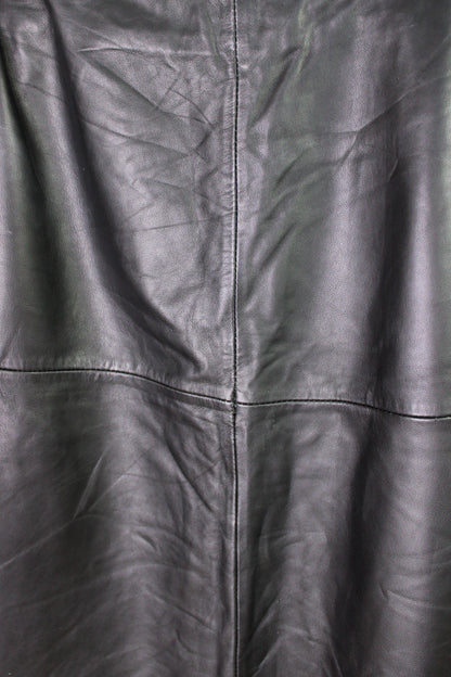 WHISTLES A Line Leather Panel Midi Skirt Size 8