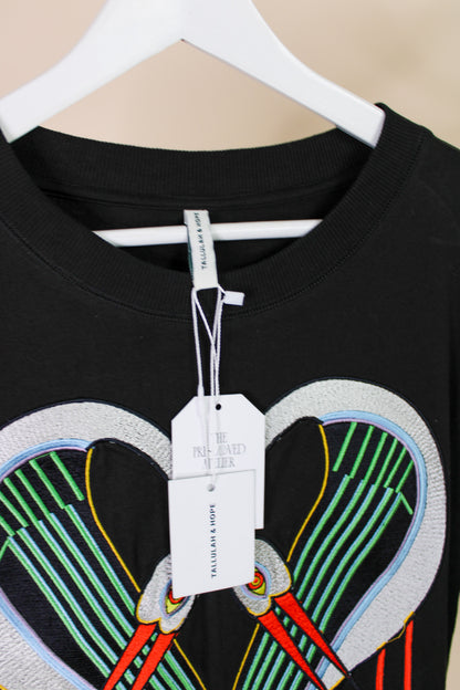 TALLULAH & HOPE Stork Embroidered 'Love & Mercy'  3/4 Sleeve Sweatshirt Size 10