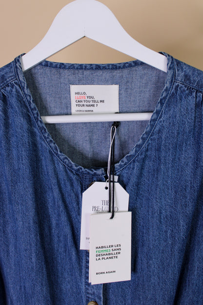 LEON & HARPER Odylle Denim Jumpsuit Size 8