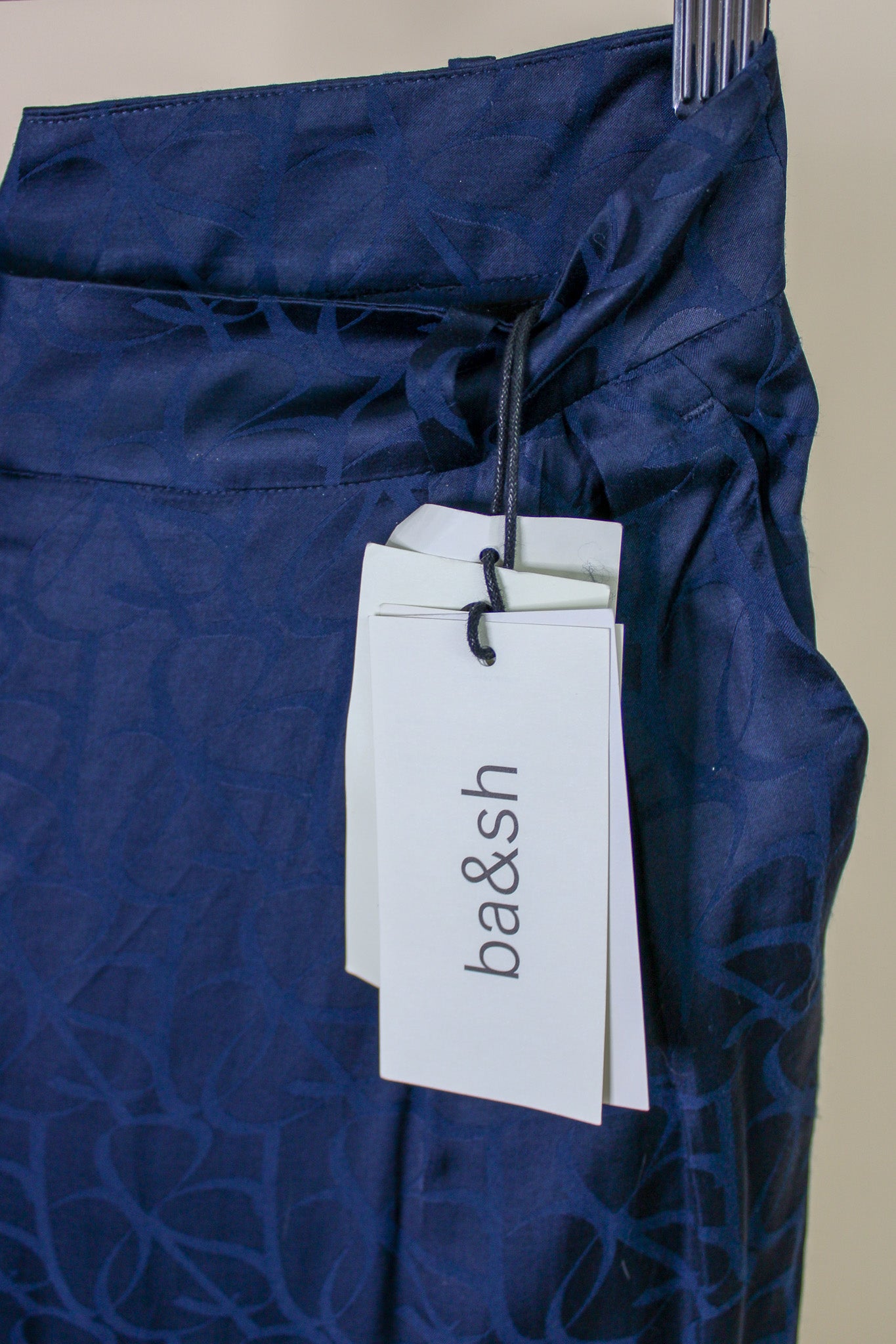 BA&SH Moloy Satin Print Loose fit Trousers Size 8