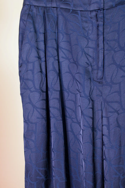 BA&SH Moloy Satin Print Loose fit Trousers Size 8