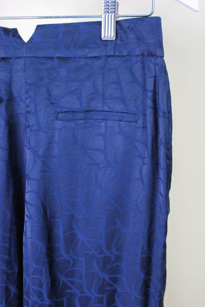 BA&SH Moloy Satin Print Loose fit Trousers Size 8