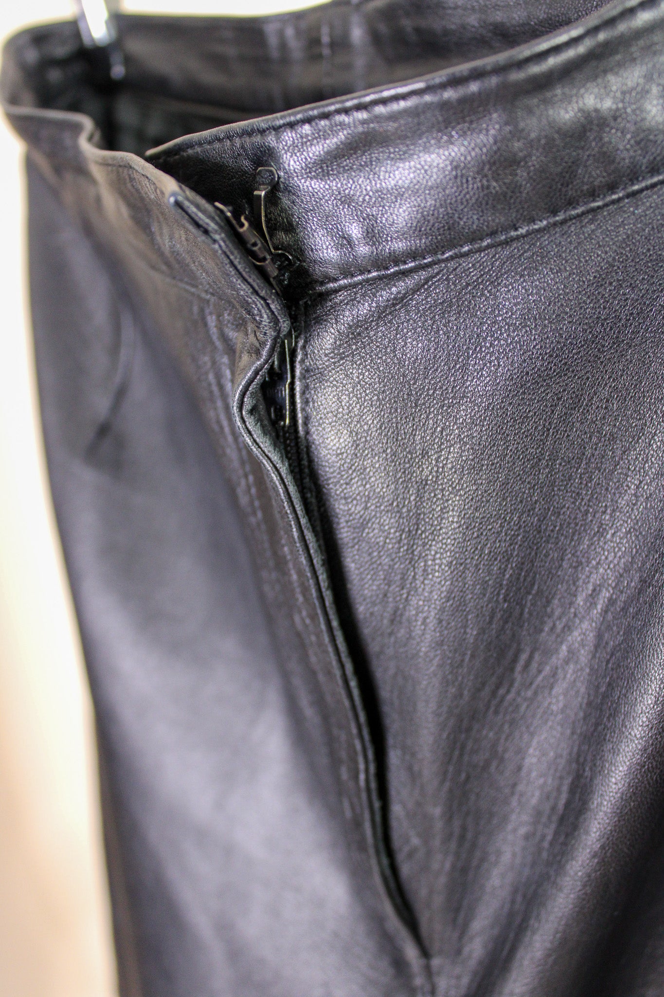 JAEGER Leather Straight Leg Trousers Size 8