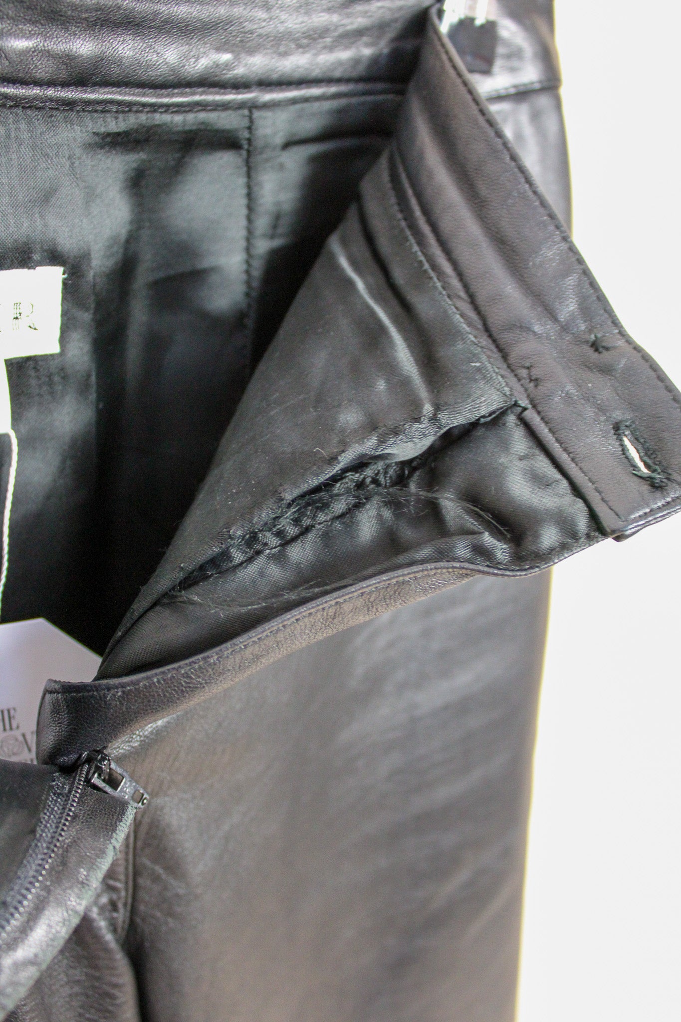 JAEGER Leather Straight Leg Trousers Size 8