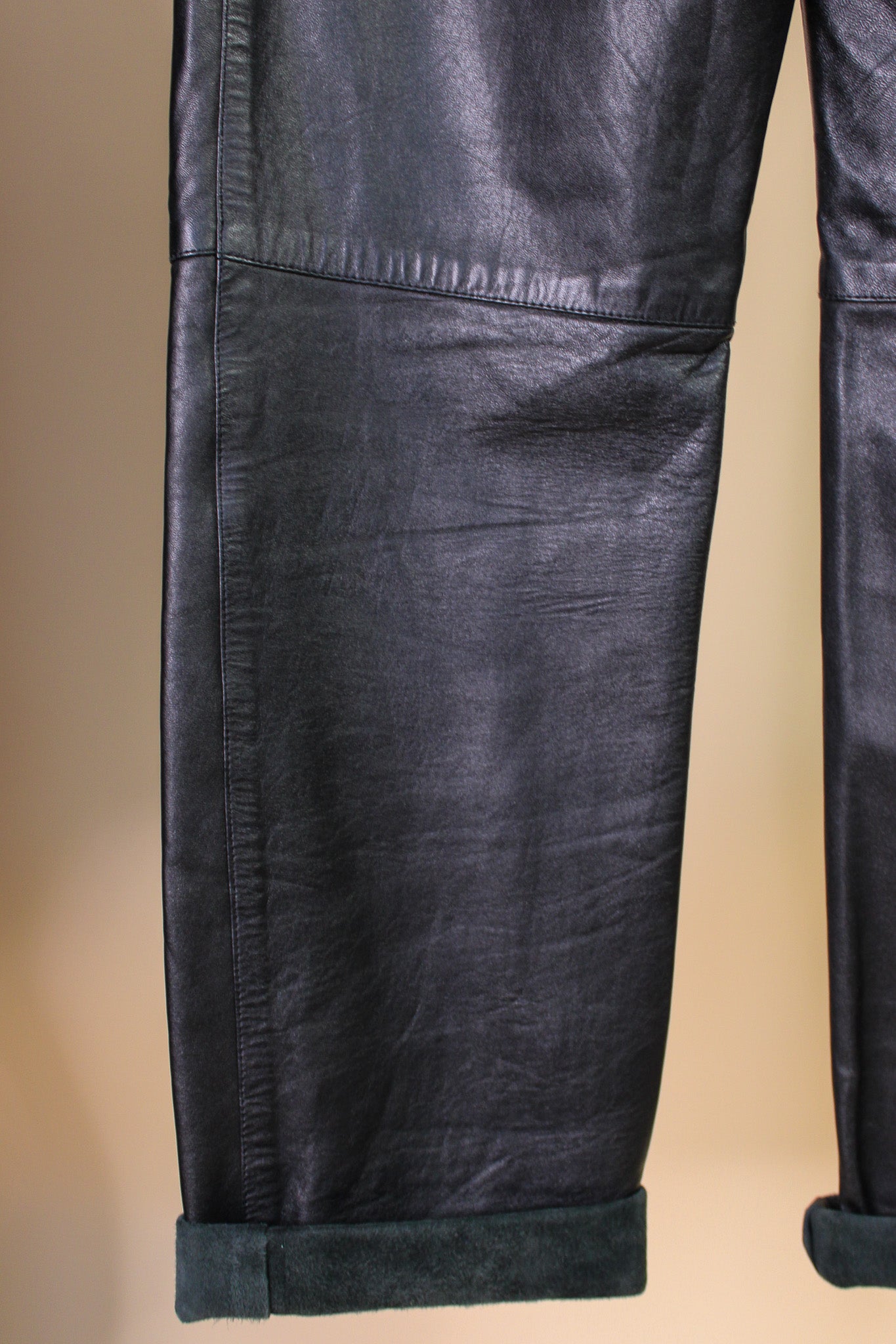 JAEGER Leather Straight Leg Trousers Size 8
