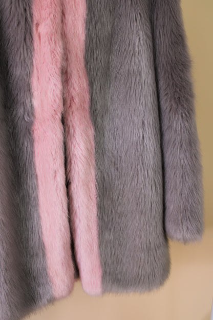 SHRIMPS Faux Fur Panel Jacket Size S