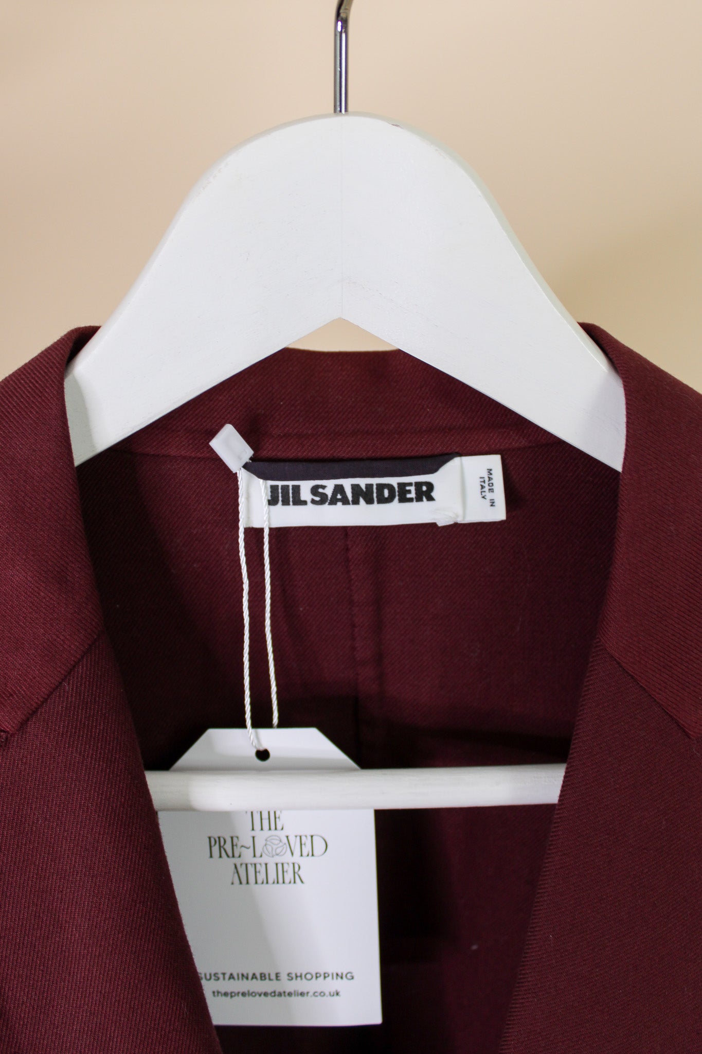 JIL SANDER Fitted Unlined Cropped Cotton blazer Size 8