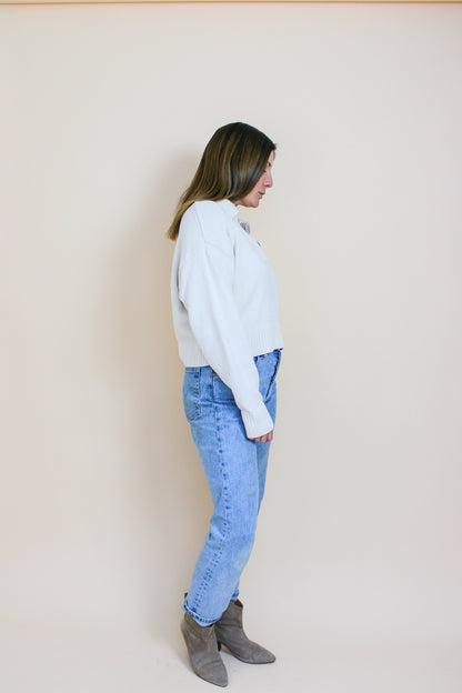 REFORMATION Organic Cotton Collar Pullover Jumper Size M