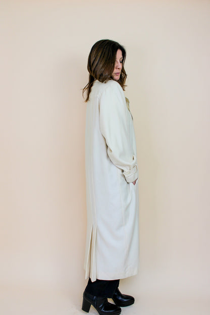 VINTAGE Wallis Long Wool Pleated Coat Size 12-14