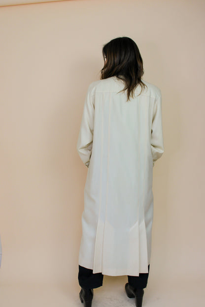 VINTAGE Wallis Long Wool Pleated Coat Size 12-14