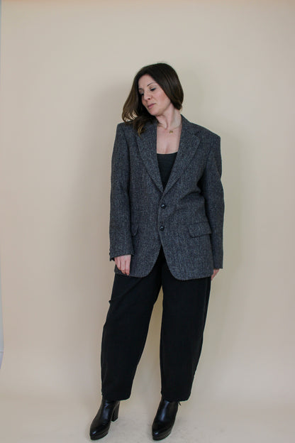 VINTAGE Harris Tweed Wool Blazer Size 10
